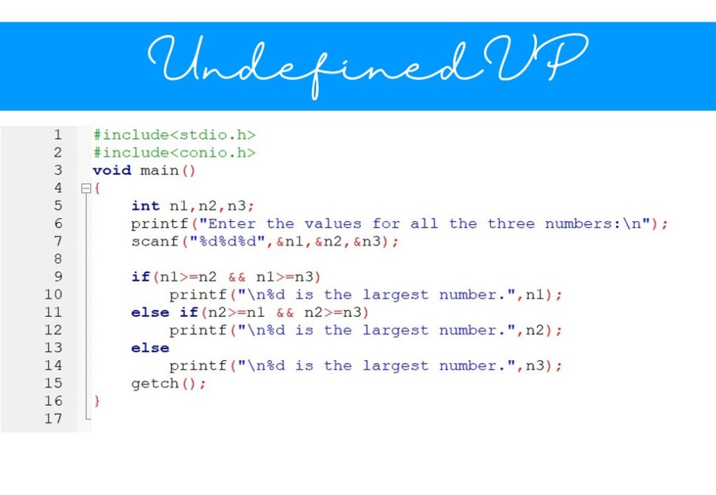 c program largest of 2 numbers